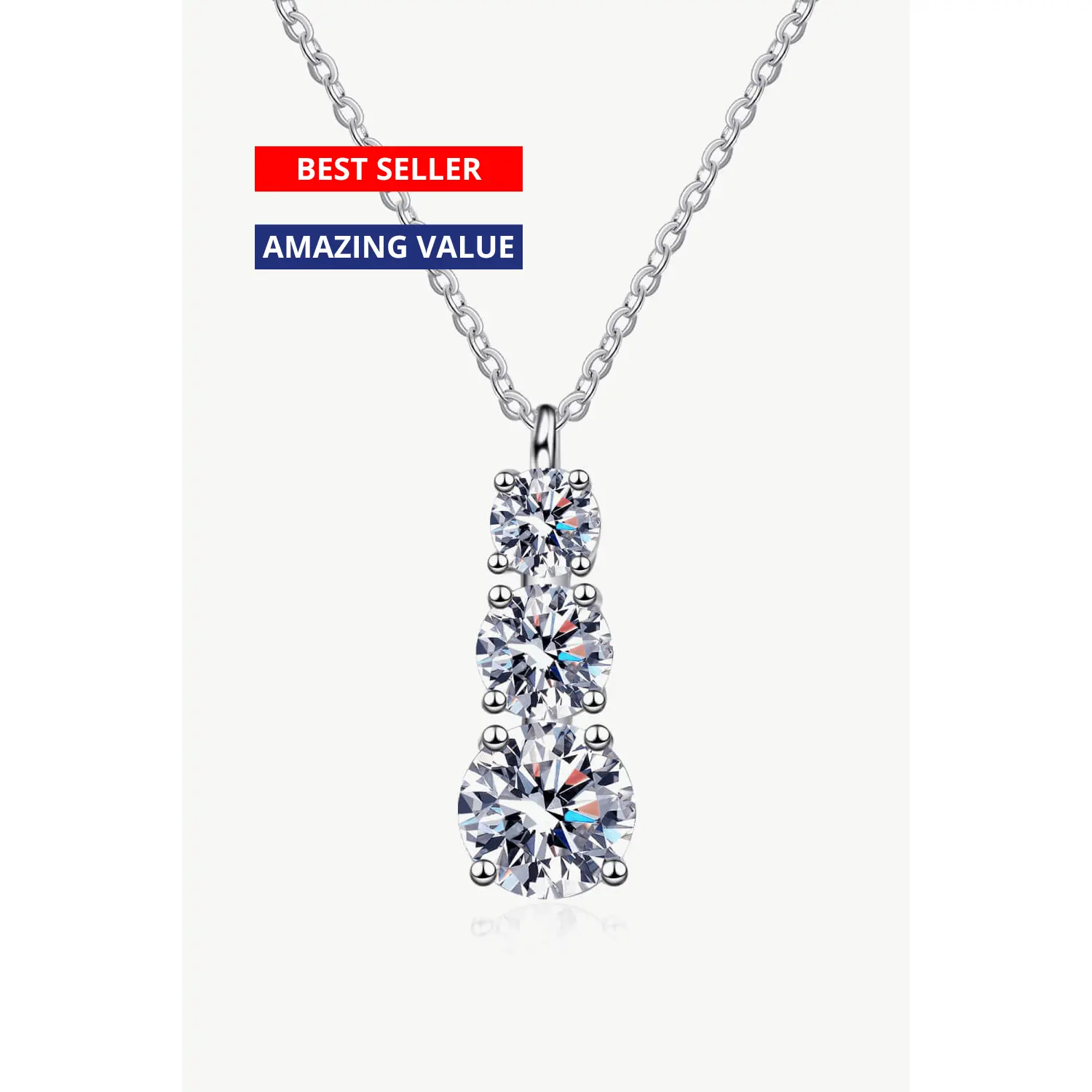 1.8 Carat Diamond Triple-Pendant Necklace