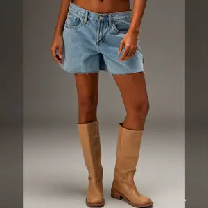 Women’s Low Rise Baggy Carpenter Shorts – Y2K Vintage Denim Shorts, Wide Leg Cargo Shorts with Tool Pockets, Streetwear Summer Outfit