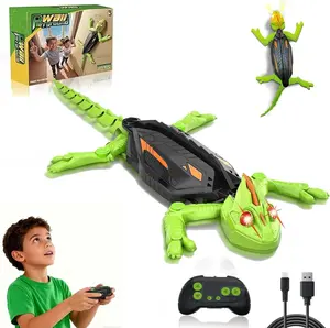 2026 NEW RC Wall Crawler Gecko: Wall Climbing Gecko Toy for Kids, Remote Control Climbing Lizard with Led Glowing Eyes, Rechargeable Floor Ceiling Crawling Robot Prank Toy, Gift for Boy Girl 3+Years Old