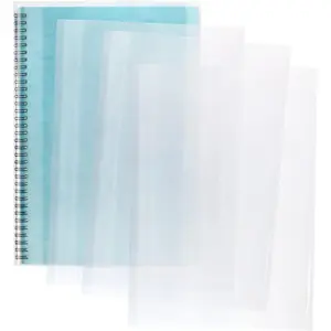 10pcs Clear Exercise Book Covers for Home Office Books Waterproof Plastic Sleeves (A4)