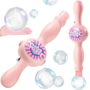 Smoke Bubble Machine, Colorful Smoke Bubbles, Halloween Elastic Smoke Wand, Magic Interactive Smoke Bubble Maker, Handheld Bubble Maker