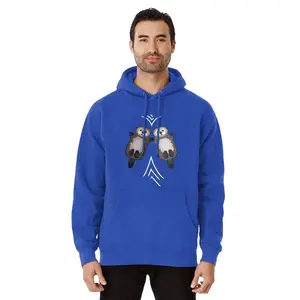 Otters Holding Hands - Sea Otter Couple Pullover Hoodie - Size S-5XL Unisex 4S1