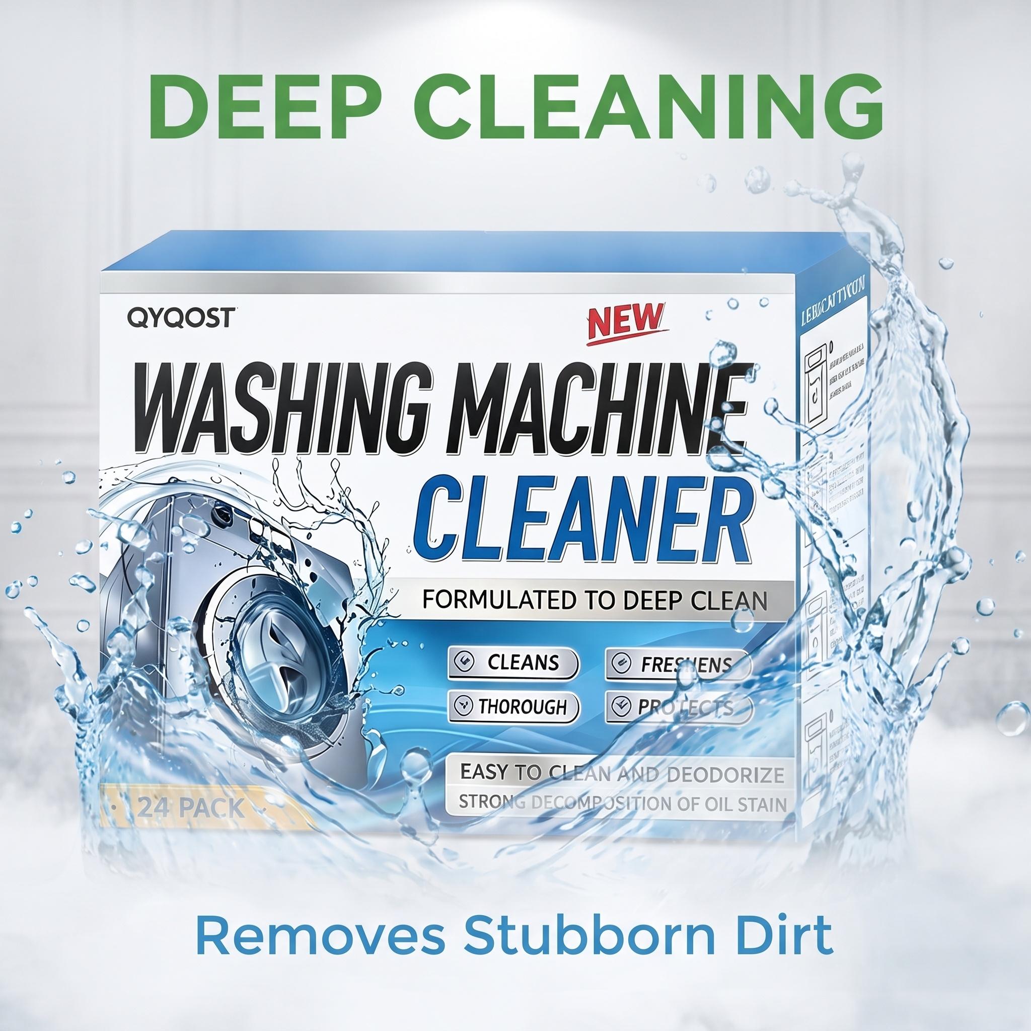 Household Home Cleaning Products Washing Machine Cleaner Tablets - 20/24/40 Packs, Deep Clean Descaler, Multi-Purpose Deodorizer for Front/Top Load Washers, Removes Limescale/Grime, Odor Control, Add During Cycle