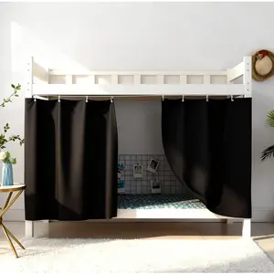 2 Pcs Blackout Bunk Bed Curtains 78.7*59"/2m*1.5m Dorm room Privacy Dorm Room Loft Bed Curtains for Bottom Bunk Bed Privacy with Black Shading Coating for Students Single Sleeper