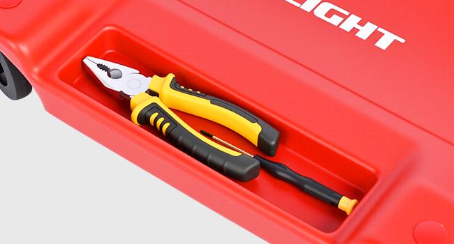 Nilight 40" Mechanic Plastic Creeper - 40 Inches Heavy Duty Shop Creeper with Padded Headrest and 6 Casters, 350 lbs Capacity, Red