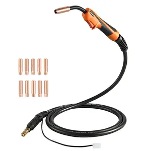 VEVOR 100A MIG Welding Gun with 10FT Cable, Replacement for Lincoln Magnum 100L (K530-5) - with 11PCS Mig Welding Contact Tips