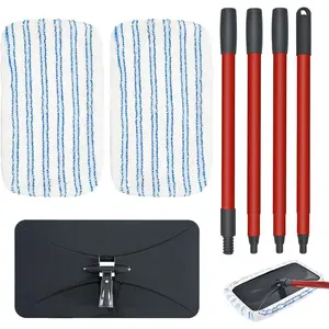 Microfiber Flat Mops for Floor Cleaning Ocedar Hardwood Floor 'N  Mop, Large Surface Dust Flat Mop with 2  Pads & 1 Extendable Handle, Washable Hardwood Floors Mopping to Dry and Wet Clean