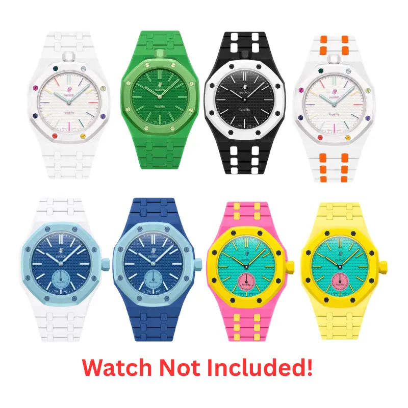 Essentials Link Strap – Bio Ceramic Wristband for Ap x Swatch Royal Pop Pocket Watch (3 O'Clock & 12 O'Clock Crown) | Turn your Royal Pop Into Real Watch