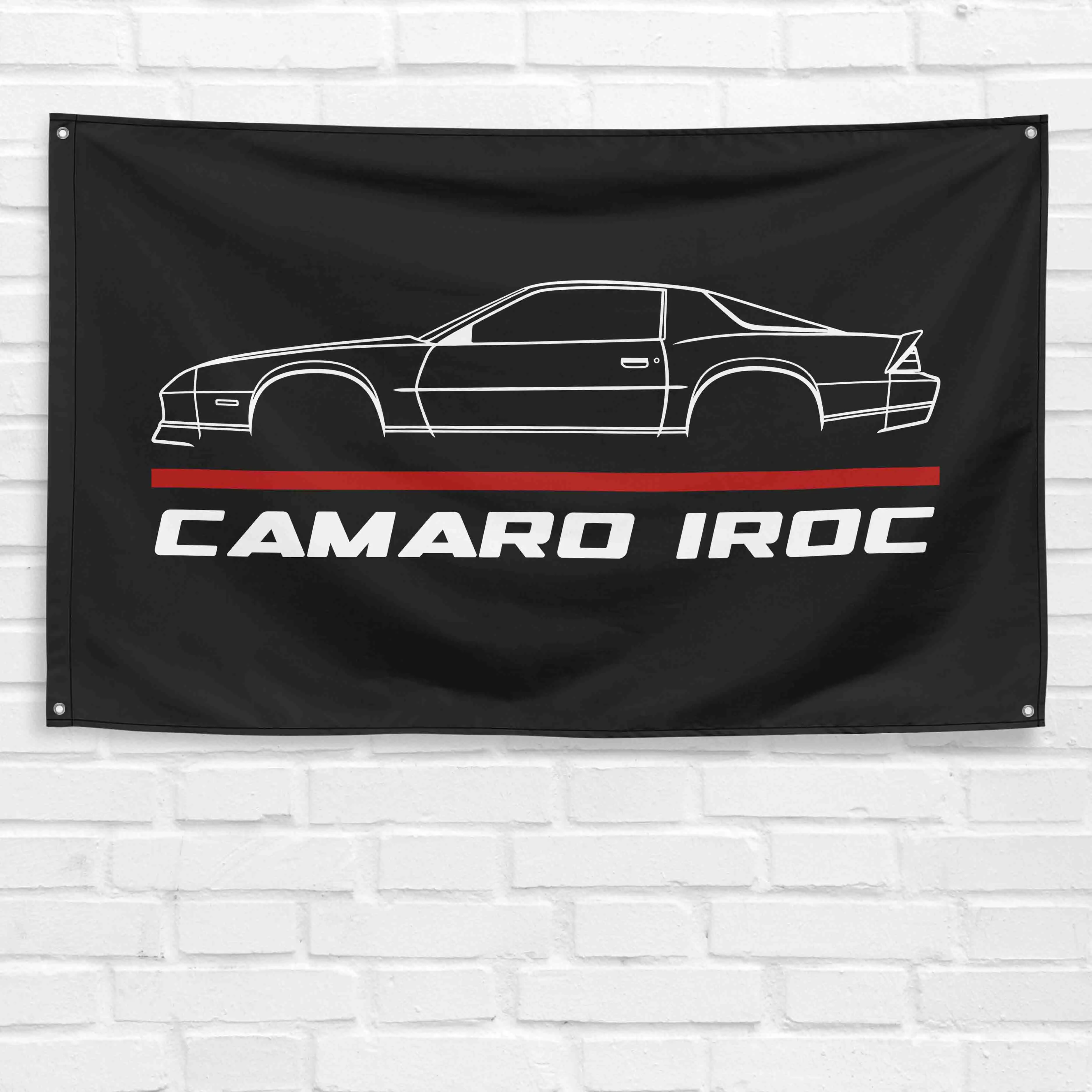 3 x 5 ft 1986 Camaro IROC Decorative Polyester Car Flag - Grommeted, Durable, Lightweight Hanging Flag with Bold Colors, Indoor Room Decoration, Festive Birthday Gift Banner for Home Supplies, Wall Decor