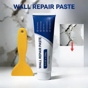 Drywall Repair Kit, 250 g Wall Mending Agent- 1 Pack, Wall Spackle Repair Kit with Scraper, Patch for Wall Hole Filler, White Spackle Wall Repair Paste, Plaster Dent