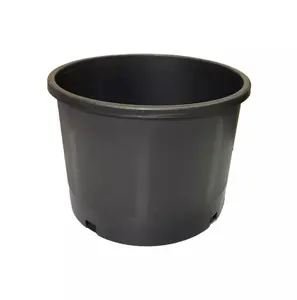 Nursery Pots 5 Gallon Injection Molded Plastic Garden Planters for Indoor/Outdoor Plants, 13"D x 13"W x 9"H, Strong and Reusable, UV-Resistant