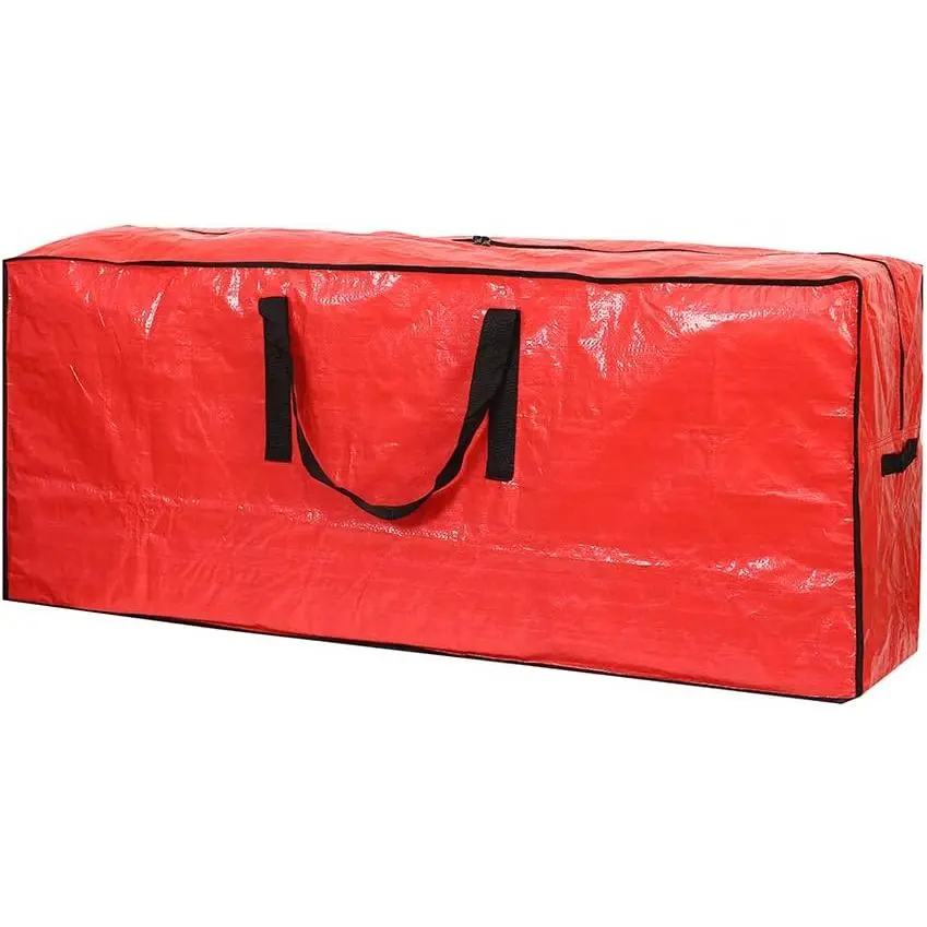 Christmas Tree Storage Bag for Up to 7.5 Ft Artificial Tree – Heavy Duty Waterproof Holiday Tree Storage Container with Reinforced Carry Handles, Dual Zipper, Dust & Moisture Protection, Large Xmas Tree Storage Bag, Red