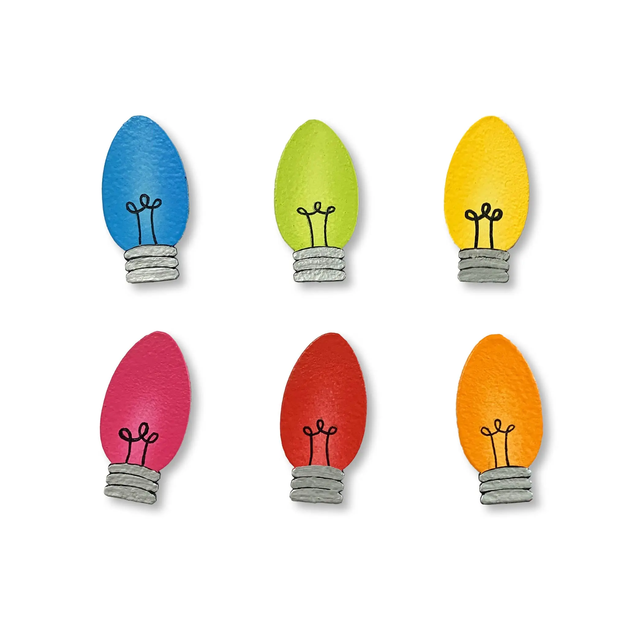 Christmas Light Magnets S/6
