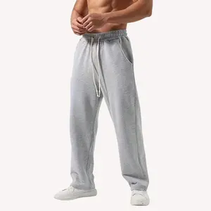 Men's loose casual sports pants, versatile street style athletic pants, suitable for everyday lounging and weekend outings, featuring a relaxed and comfortable fit, designed specifically for men, gray loose sweatpants