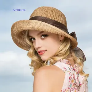 2026 Grass Hat Women's Summer Sunshade Hat Sunscreen Breathable Sunshade Sunscreen Hat New European and American Hat Women's Style,summervibes