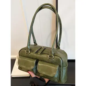 Women's Retro Shoulder Bag – Elegant Solid Color Underarm Bag, Casual Versatile Daily Commuting Purse # WomensBag # RetroBag # ShoulderBag