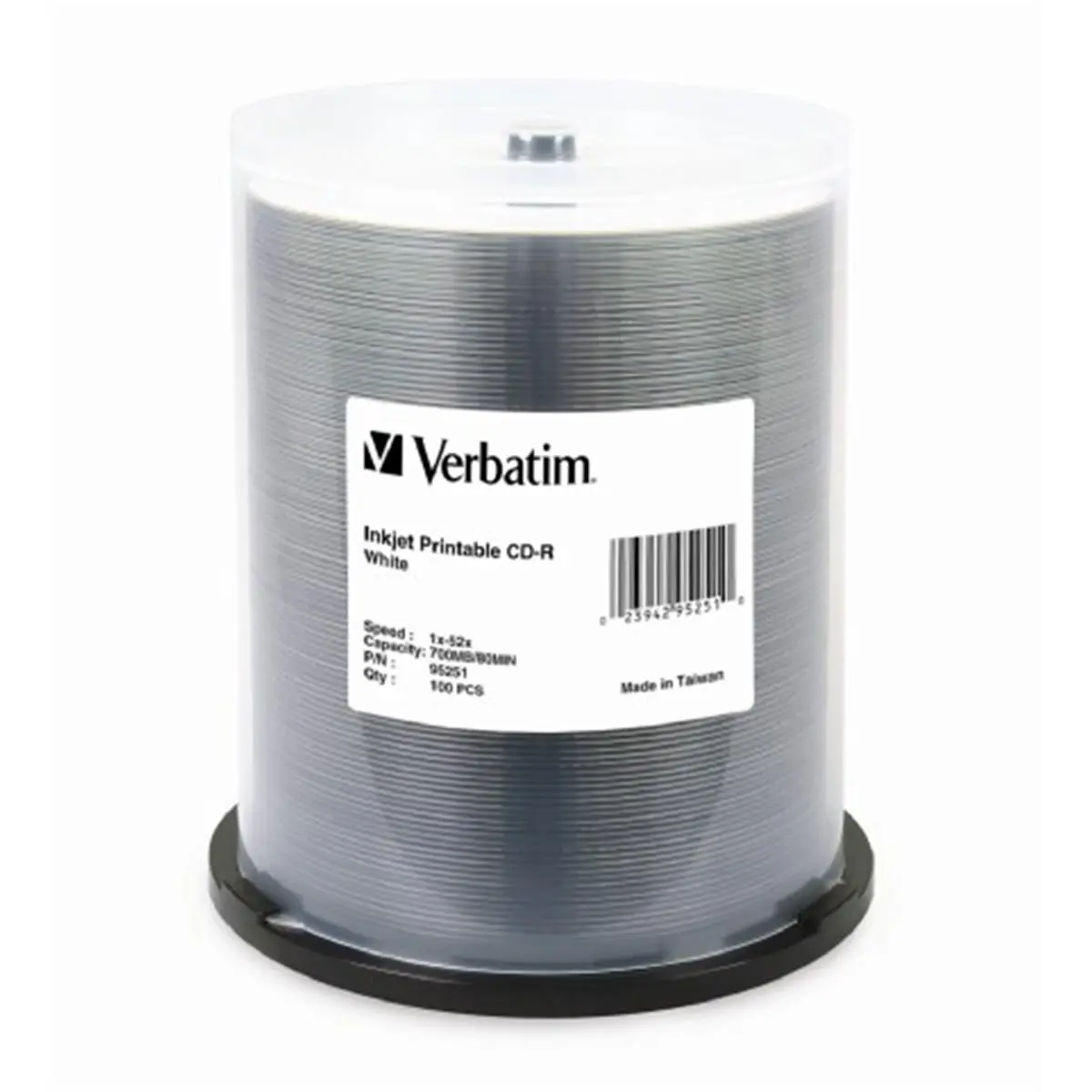 212 MAIN Single-Side CD-R Media, 52x Speed, 700MB, 120mm Standard Disc, Inkjet Print Compatible, Crisp Text Support, High-Speed Burn Capability
