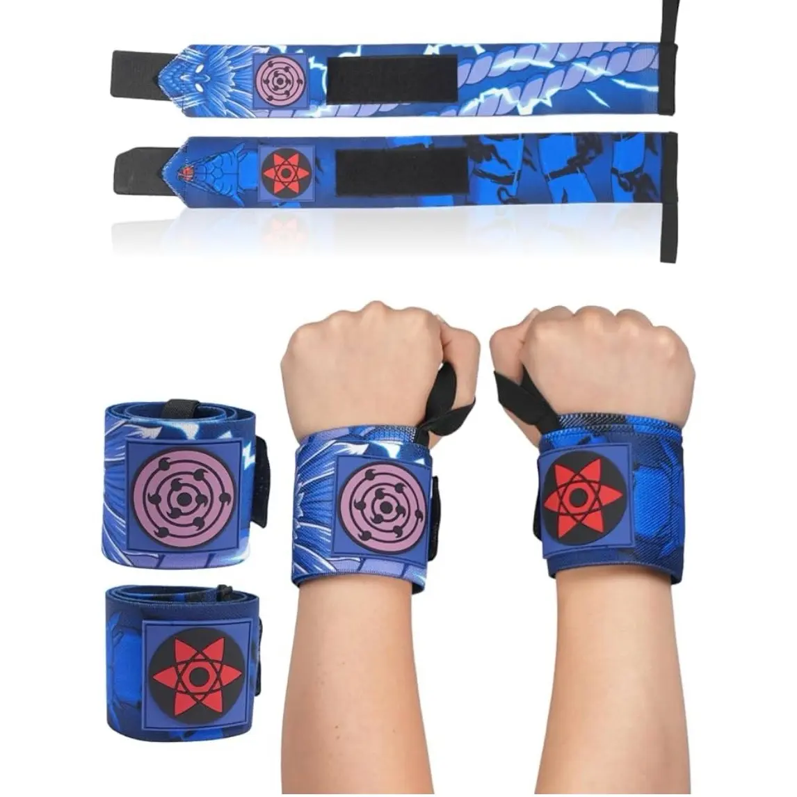 Susano Weightlifting “ANIME” Wrist Wraps/ Naruto, Weightlifting, Wristbands, Anime
