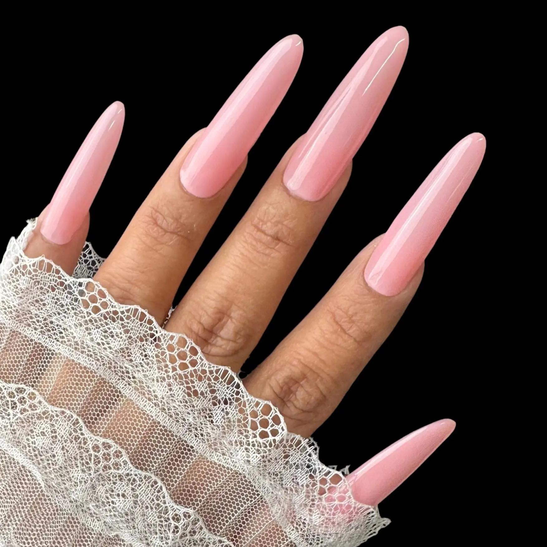 NB 26 Gel Manicure - Soft Pink Nail Polish with Clear Tips for Nail Care and Coverage