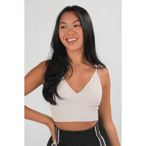 Seamless Ribbed Padded Bralette