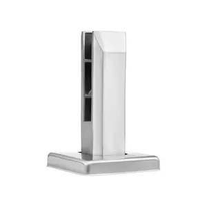 Glass Clamp, 10 PCS Square Glass Railing Bracket for 0.31 -0.47 Tempered Glass, 304 Stainless Steel Glass Mounting Clamp, 0.12' Thick Glass Shelf Bracket for Balcony, Garden, Stair, Silver