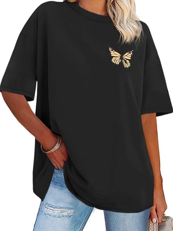 Womens Oversized Tshirt Graphic Tees Crew Neck Summer Short Sleeve Tops