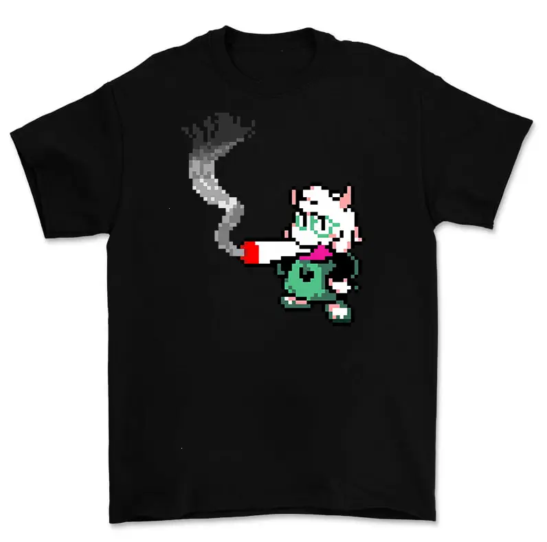 Deltarune Ralsei Smokin Graphic T-Shirt Meme-Inspired Game Fan Merch