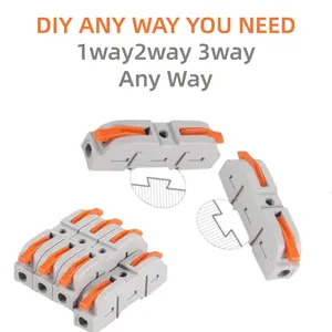 Quick Lever Wire Connectors, Universal Push-In Terminal Block, Electrical Cable Connectors for Home, Office & Industrial Use, Durable & Secure Wiring