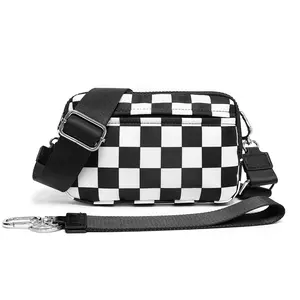Iris & Rainbow Multi Pockets Crossbody Bag Wallets for Women with Keychain Model #12123 Clear ID Window Long Wallet Adjustable Sling