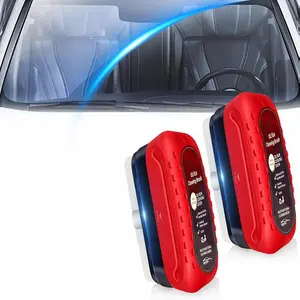 WOAOW 2-Pack Automotive Oil Film Cleaning Brush for Car Windshield and Windows,Clear Vision Glass Cleaner with Anti-Rain & Anti-Fog Coating for Improved Clarity and Safer Driving,Cerise