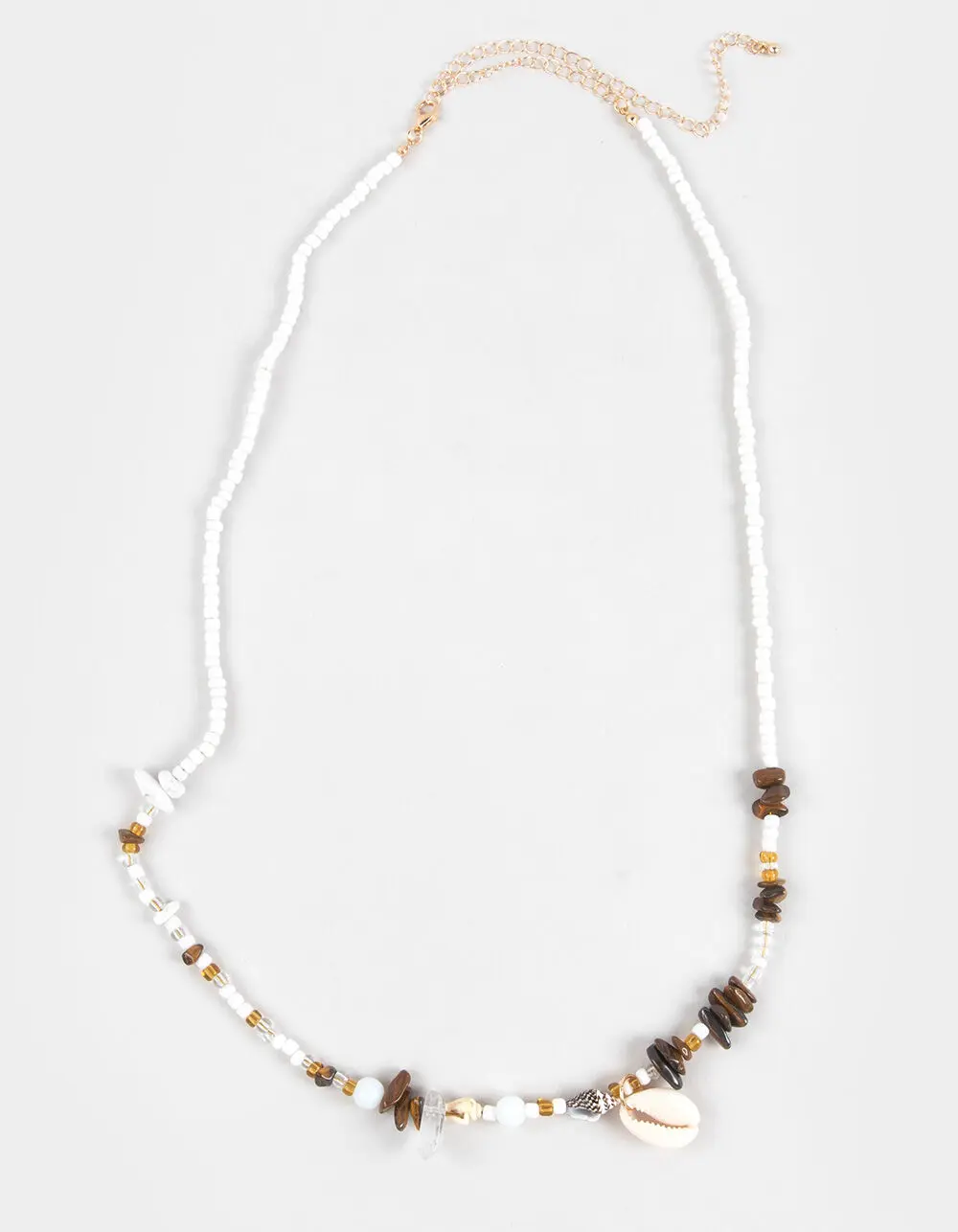 FULL TILT  Womens Beaded Coastal Belly Chain, Brown Combo
