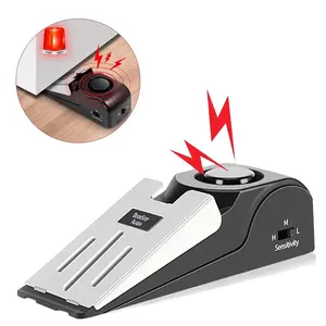 Upgraded Door Stop Alarm – 120DB Loud Security Alarm, 3 Sensitivity Levels, Tool-Free Installation, Stainless Steel Anti-Theft Door Stopper for Home Dorm Hotel-YY