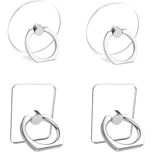 Cell Phone Ring Grips Stand Holder,4pcs 360? Rotation Universal Finger Grip Kickstand for All Smartphones,Tablet and Case