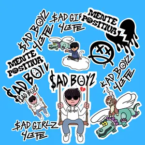 Junior H. Sad Boys 4Life Sticker Pack - Premium Vinyl Die-Cut Waterproof Scratch-Resistant UV-Protected for Cars Trucks Laptops Helmets Phone Cases Skateboards