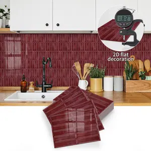 Peel-And-Stick Self-Adhesive Tile Decorative Wall Decals, Waterproof and Stain-Resistant, Kitchen & Bathroom Splash Guards, Ideal for Home Decoration