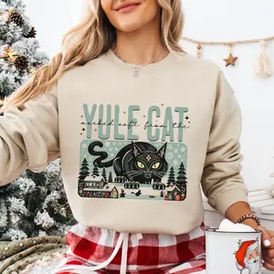 Marked Safe From Yule Cat Sweatshirt, Icelandic Folklore Jólakötturinn Crewneck, Scandinavian Holiday Gift Gift For Him/Her, Sweatshirt Gift