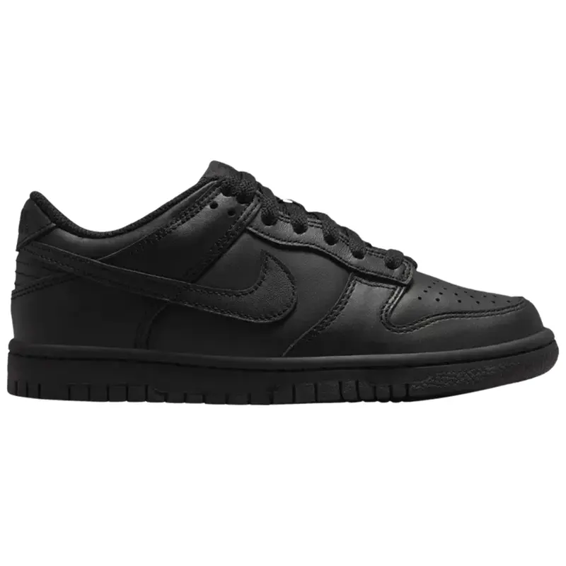 Nike Dunk Low Triple Black Youth Fashion Shoes New