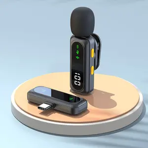 Wireless clip-on mini microphone, long battery life, convenient, suitable for interviews, live broadcasts, video recording and outdoor use