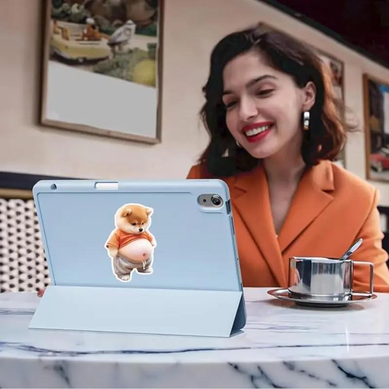 6PCS 3D Dog & Cat Belly Mochi Squishy Stickers, Stress Relief Fidget, Cute Squeeze Toys for Kids Party Favors, Classroom Gifts, School Rewards, Fun Gift for Adults & Kids, Silicone Puffy Car Door & Wall Buffers, Valentine's Day & Easter.