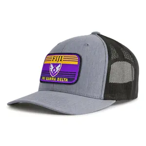 FIJI 6-Panel Curved Bill Trucker Snapback Hat with Mesh Back