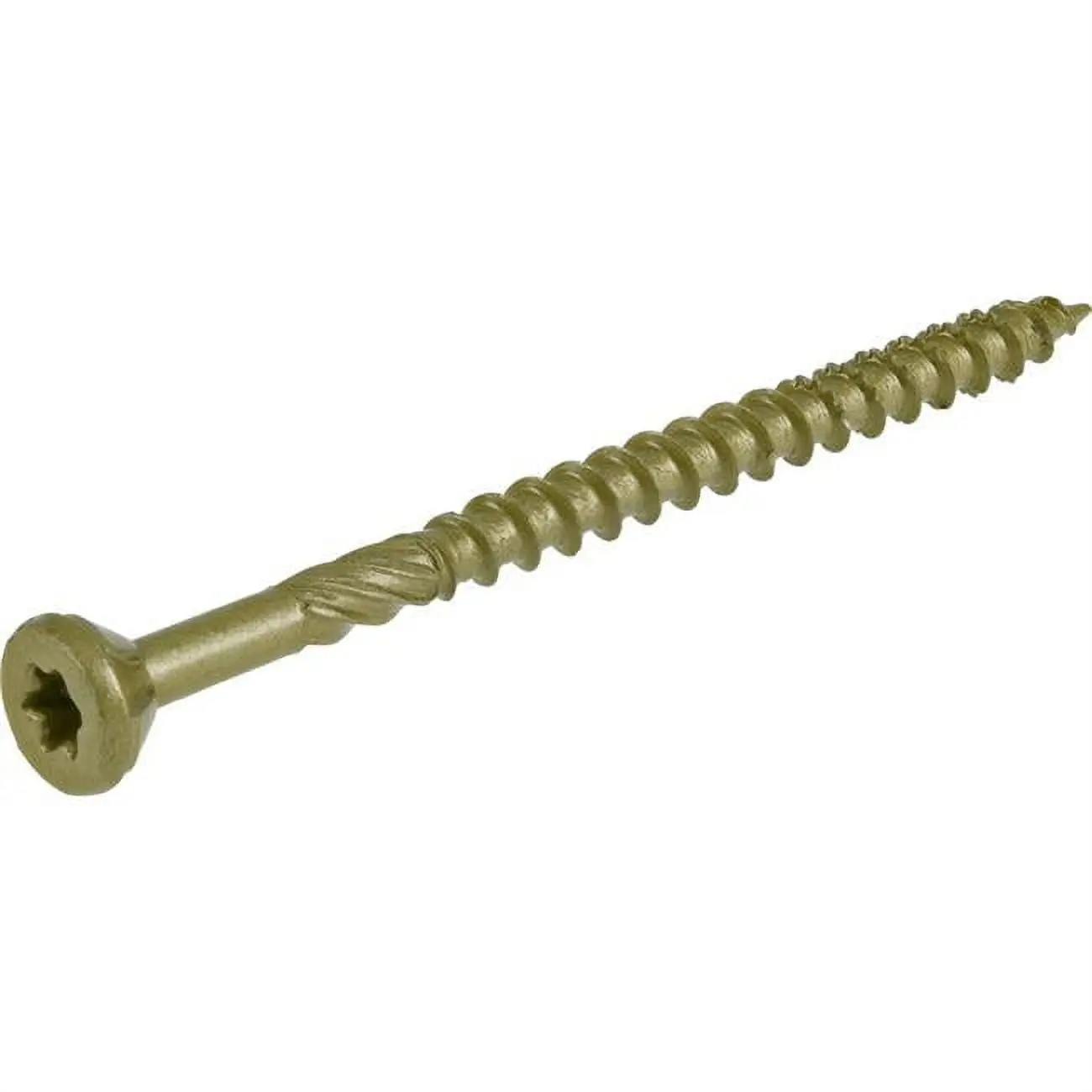 Power Pro No. 9 4 In.. Coarse Threaded Bronze Steel Star Trim Screws (Model 5024098) - 6-Point Star Drive Technology, Serrated Threads, 1,000 Hour Salt Spray Test, Exterior Trim Use, 75% Less Wood Splitting, 1.1 lbs, Patented Borefast Design