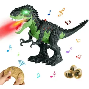 Remote Control Dinosaur Toy for Kids | Interactive Walking & Roaring Dino with Full Movement,Cool Robot Sounds,LED Eyes & Mist Spray | Jurassic Play Gift for Boys & Girls Age 3+