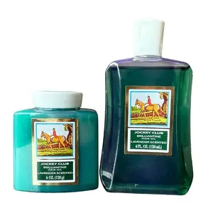 Jockey Club Brilliantine Hair Oil Bundle 2pk - 4 Oz Lavender Scented Hair Oil & 4 Oz Solid Styling Oil Set for All Hair Types