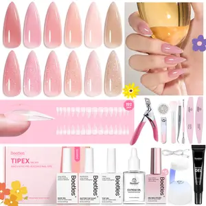 Beetles Tipex Lite Instant Apex Nail Extension Tipst- Tipex 2.0 Acrylic Nail Flat Nails Manicure Gel press ons Nail Art DIY Nails Art Black Friday Winter Nail Christmas Gift