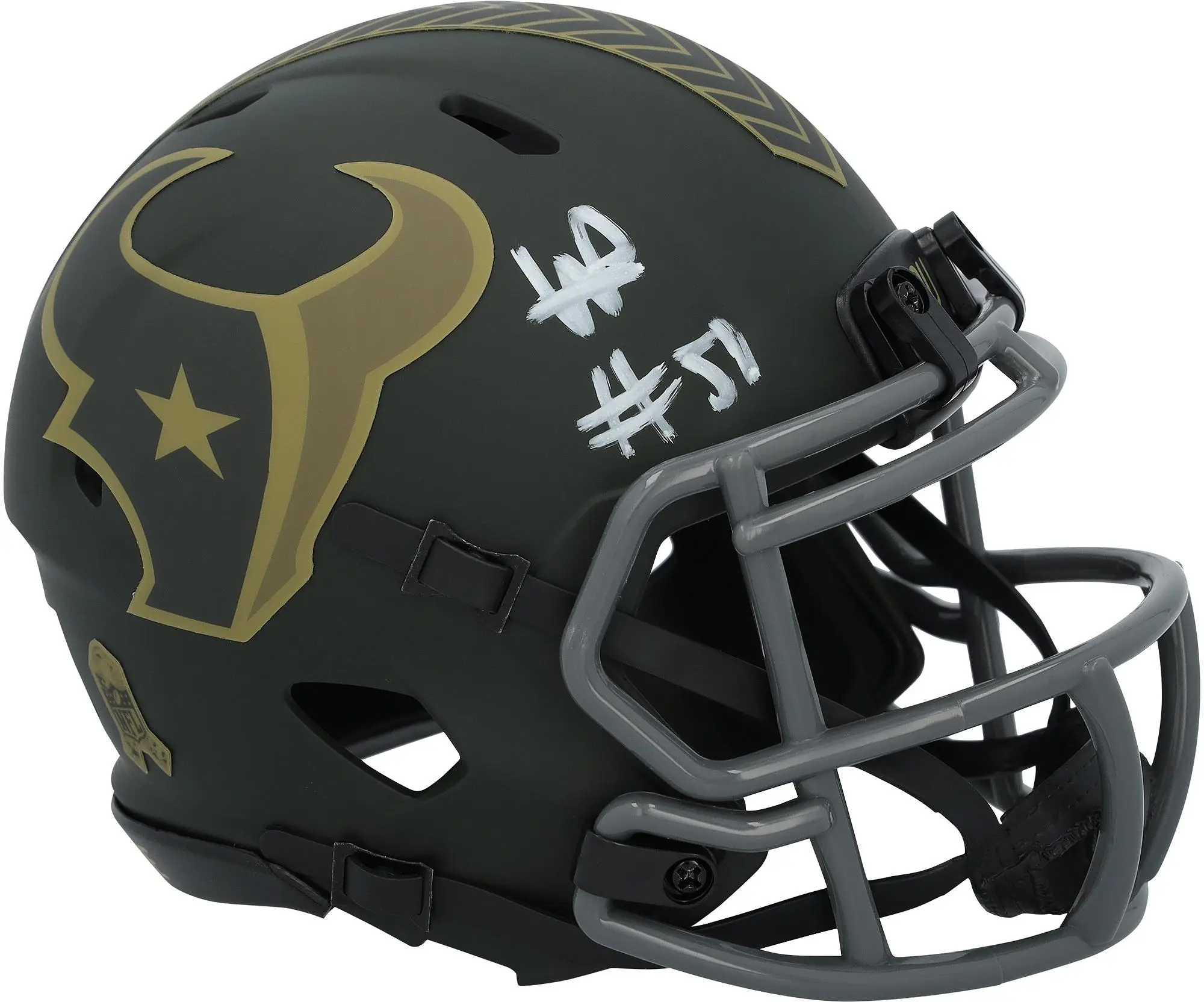 Will Anderson Jr. Houston Texans Autographed Riddell 2025 Salute To Service Speed Mini Helmet - Fanatics Authentic Certified