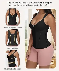 Waist Trainer Corset For Women,Tummy Control Sports Girdle, Hourglass Vest Waist Cincher Body Shaper with Adjustable Straps Compression Compression Fabric Womenswear Clothes