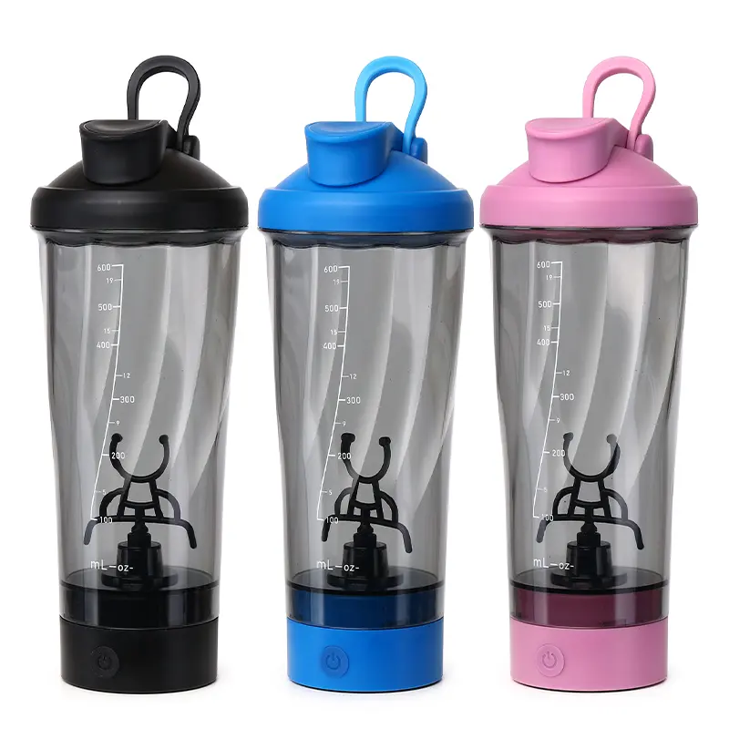 Electric Shaker Bottle Smart Blender 600ml 20 oz Vortex Portable Mixer Cup USB Rechargeable Shaker Cups for Office Gym Boyfriend Gift Mixing Sport Bottle Fitness High Torque Motor Type C Charging,summerwins