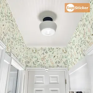 Delicate Watercolor Floral Wallpaper Fresh and natural style Self-adhesive peel-and-stick mural Decorative Wallpaper Easy to cut and connect Ideal for DIY decor on entryway walls, cabinet surfaces, and more Home wall renovation and refresh
