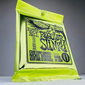 Ernie Ball Regular Slinky Nickel Wound Electric Guitar Strings Steel Coated with Ball Ends for Legendary Tone and Ultimate Playability 2221