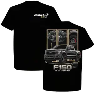 Ford F-150 5.0L Coyote V8 T-Shirt – Performance Pickup Truck Graphic Tee, Classic Ford Engine Shirt, Unisex Cotton Top Gift for Truck & Car Enthusiasts